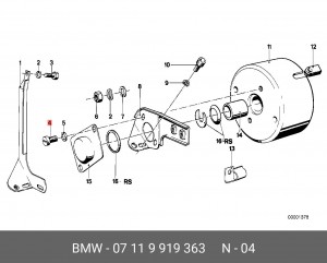 Болт 07 11 9 919 363 BMW