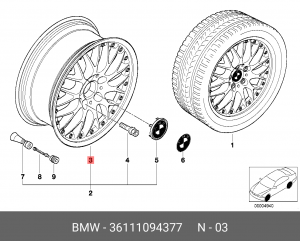 Диск колеса 36 11 1 094 377 BMW