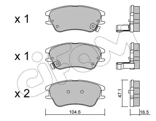 Комплект тормозных колодок, диско 822-502-0 CIFAM