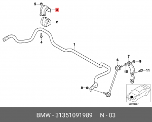 Скоба крепления 31 35 1 091 989 BMW
