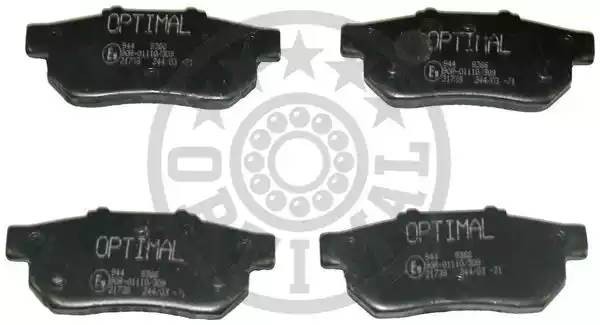 Комплект тормозных колодок, диско 9789 OPTIMAL