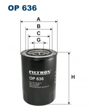 Фильтр масляный двигателя OP636 FILTRON