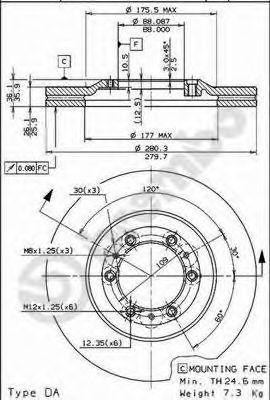 Тормозной диск 09.6866.20 BREMBO