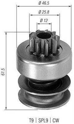 Ведущая шестерня, стартер 940113020064 MAGNETI MARELLI