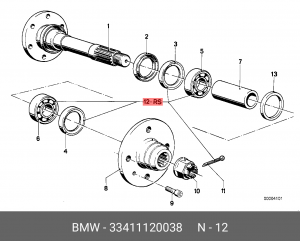 Комплект подшипника ступицы колеса 33 41 1 120 038 BMW