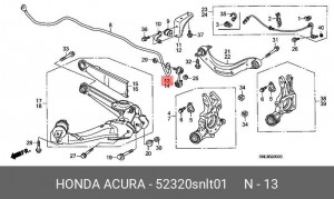 Стойка стабилизатора 52320-SNL-T01 HONDA