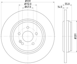 Тормозной диск MDC1544 MINTEX