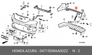 Бампер задний 04715SWAA00ZZ HONDA