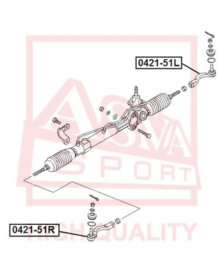 Наконечник рулевой тяги 0421-51L ASVA