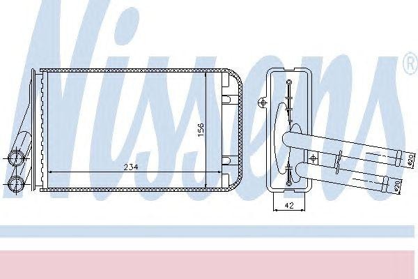 Теплообменник, отопление салона 70229 NISSENS