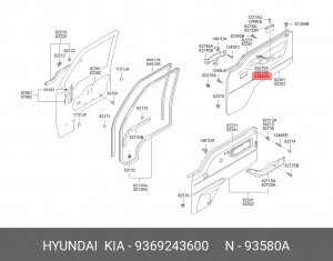 Блок управления стеклоподъемником 9369243600 HYUNDAI KIA