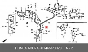 Тормозной шланг 01465SR3020 HONDA