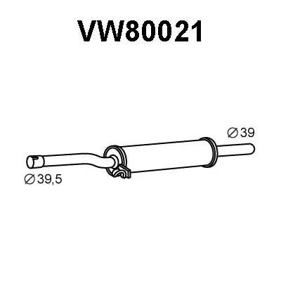 Предглушитель выхлопных газов VW80021 VENEPORTE