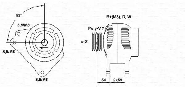 Генератор 943355007010 MAGNETI MARELLI