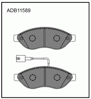 Колодки тормозные дисковые ADB11589 ALLIED NIPPON