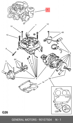 Карбюратор 90107504 GENERAL MOTORS