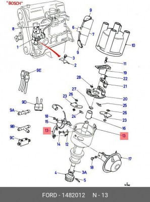 Пружина 1 482 012 FORD
