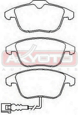 Колодки тормозные дисковые AKD-03483 AKYOTO