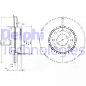 Тормозной диск BG3790 DELPHI