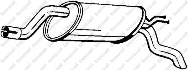 Глушитель выхлопных газов конечный 148-309 BOSAL