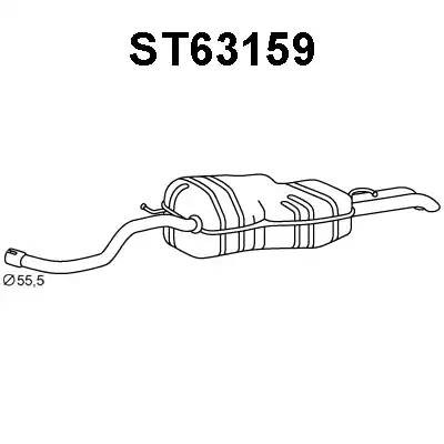 Глушитель выхлопных газов конечный ST63159 VENEPORTE