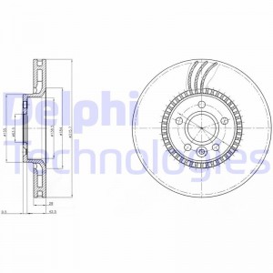 Диск тормозной BG4123 DELPHI