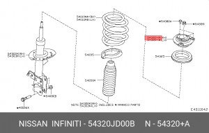 Опора амортизатора подвески 54320-JD00B NISSAN