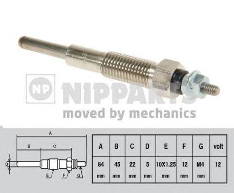 Свеча накаливания J5713005 H B JAKOPARTS NIPPARTS