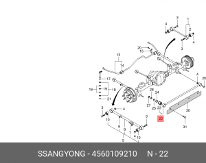 Сайлентблок 4560109210 SSANG YONG