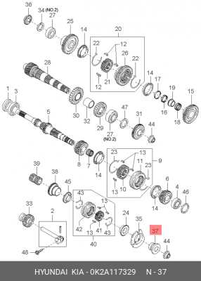 Деталь 0K2A117329 HYUNDAI KIA