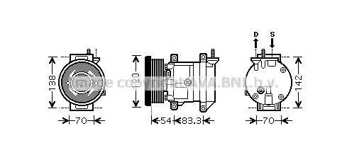 Компрессор, кондиционер DWK071 AVA