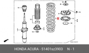 Пружина подвески 51401SZ3903 HONDA