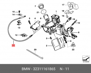 Привод тросовой 32 31 1 161 865 BMW