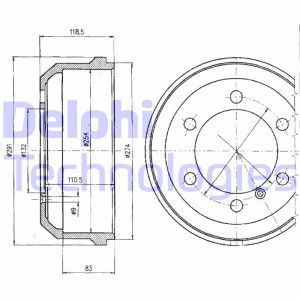 Тормозной барабан BF133 DELPHI