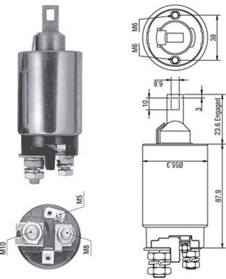 Тяговое реле, стартер 940113050331 MAGNETI MARELLI