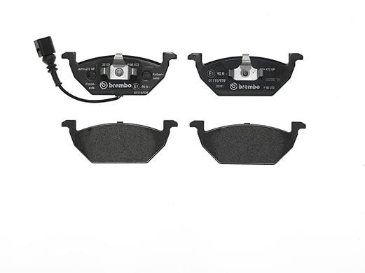 Комплект тормозных колодок, диско P85072 BREMBO