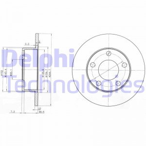 Тормозной диск BG3382 DELPHI