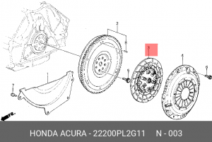 Диск сцепления 22200PL2G11 HONDA