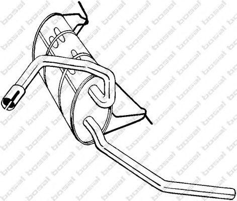Глушитель выхлопных газов конечный 235031 BOSAL