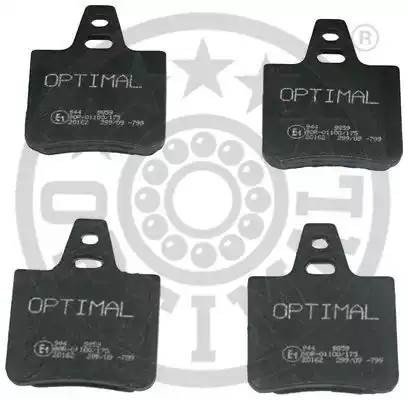 Комплект тормозных колодок, диско 9859 OPTIMAL