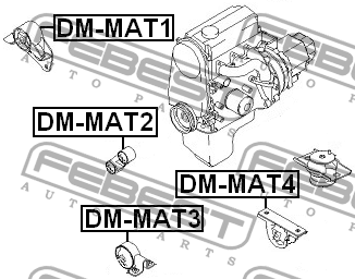 Подушка двигателя DM-MAT2 FEBEST