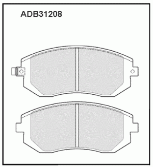 Колодки тормозные дисковые ADB31208 ALLIED NIPPON