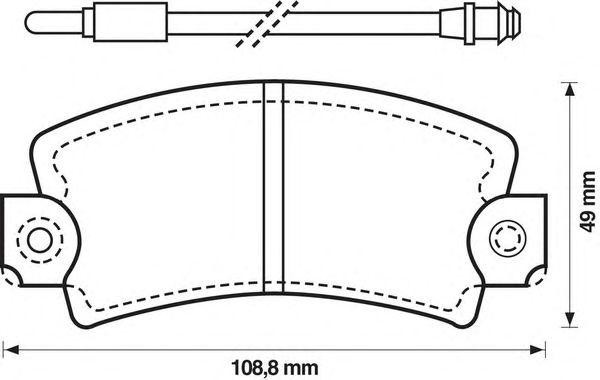 Комплект тормозных колодок, диско 571337B BENDIX JURID