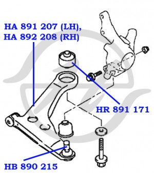 Рычаг подвески HA 891 207 HANSE