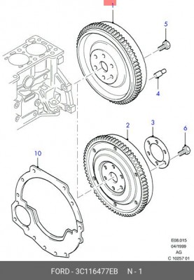 Маховик 3C11-6477-EB FORD