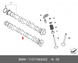 Распредвал 11 31 7 565 422 BMW