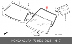 Молдинг стекла 73150S10023 HONDA