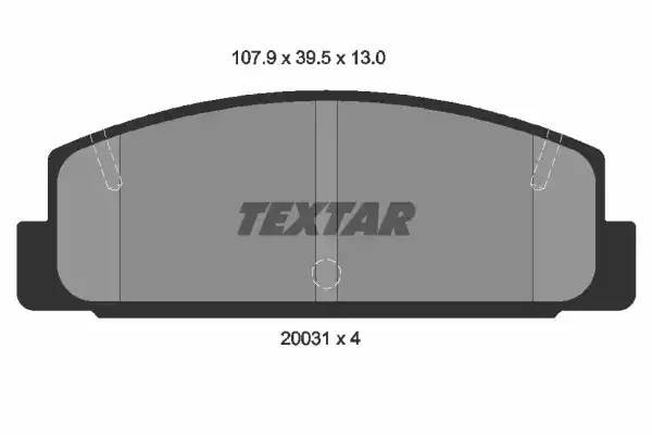 Комплект тормозных колодок, диско 2003101 TEXTAR
