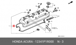 Прокладка крышки ГБЦ 12341P1R000 HONDA