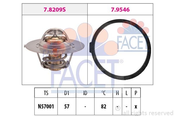 Термостат, охлаждающая жидкость 7.8209 FACET